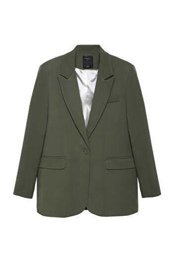 Quzu Blazer Jacket Khaki