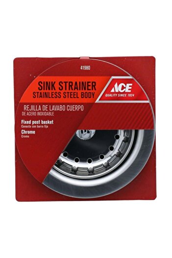 İce Stainless Steel Sink Strainer Chrome 3.5 inch