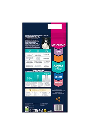 Eukanuba Dry food for medium-sized adult dogs with chicken 15 kg