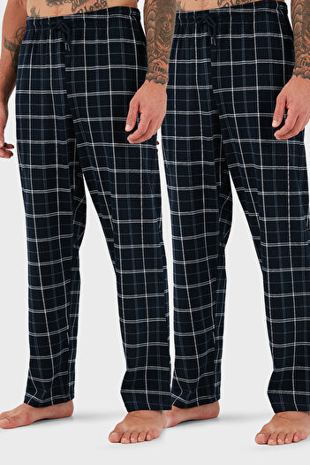 Buratti Cotton Regular Fit Normal Waist Straight Leg with Pockets 2-Pack Pajama Bottoms Men's Pajama Bottoms 65740