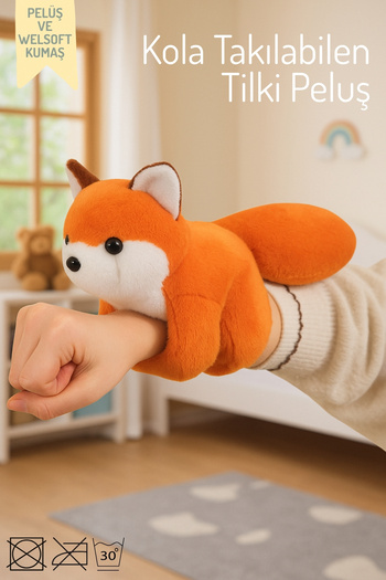 Nandy Home Fox Plush Toy with Clip-On Accessory – Cute Hand Puppet - Plush Toy