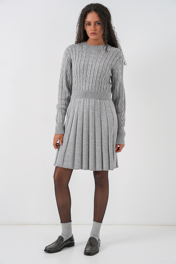 Bigdart Women's Short Knit Dress 15943 - Gray