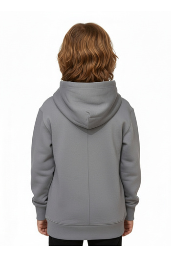 Generic Colourful Planet Colourful Planet Kids Hoodie, 6-20 Yrs, Solid Grey