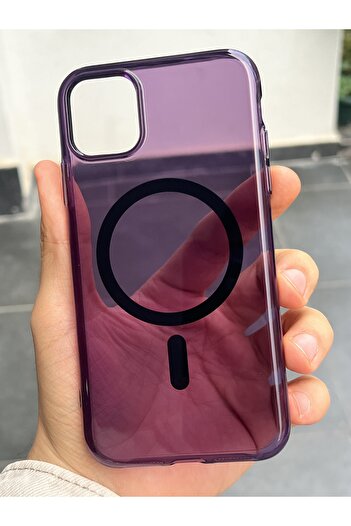 EDELFU iPhone 11 Non-Yellowing Deep Purple Hard, Thin and Shiny, Lightweight Magsafe Compatible Case (Not Silicone)