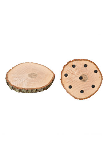 X-Perk Wooden Trivet for Pots and Teapots, Diameter 14-16 cm