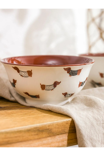 LC Waikiki Lcw Home Mixed Printed Ceramic Bowl Set of 2 12 cm