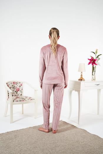 Estiva STRIPED VELVET PAJAMAS SET