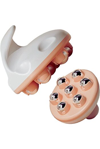 ThermoZen Special massage brush, body care, toning, relaxation, 7 rotating balls, orange