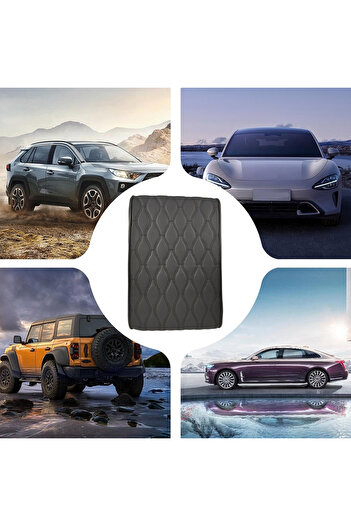 Generic Car Armrest Pad - Premium Quilted PU Leather Cushion - Memory Foam for Enhanced Comfort