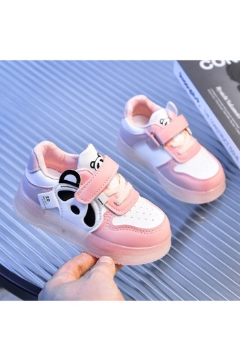 BebeNou Pink Light-Up Sneakers - Panda MDa-223-3-c