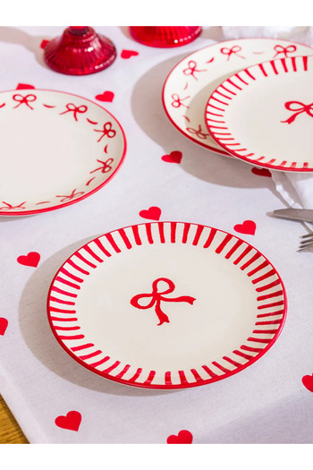LC Waikiki Bow Printed Cake Plate 21 cm Set of 4
