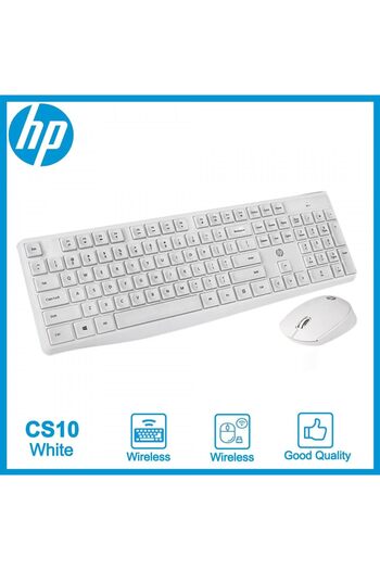 HP Wireless Keyboard and Mouse USB Combo CS10 - White