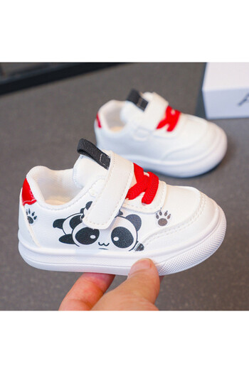 BebeNou Children's White Sneakers - Little Panda Size 22