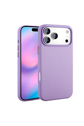 m.tk moveteck iPhone 17 Pro Case Leather Magsafe Leather Liquid Cover Velvet Inside with Sensitive Button Hard Silicone