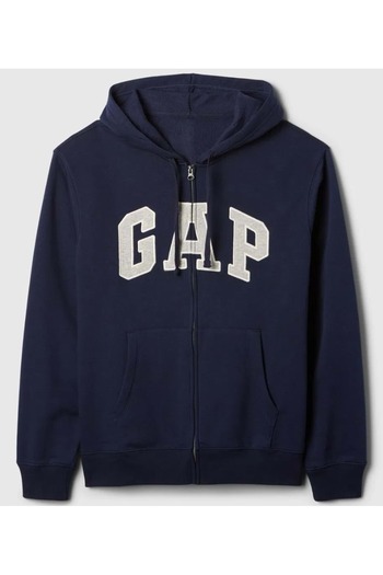 GAP V-Heritage Logo Fz 851516 Men's Hooded Zippered Sweatshirt Dark Blue