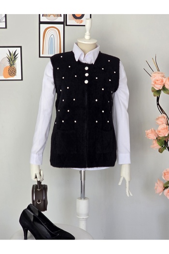 ENDAMIM Stone Detail Yumoş Tri̇ko Short Vest
