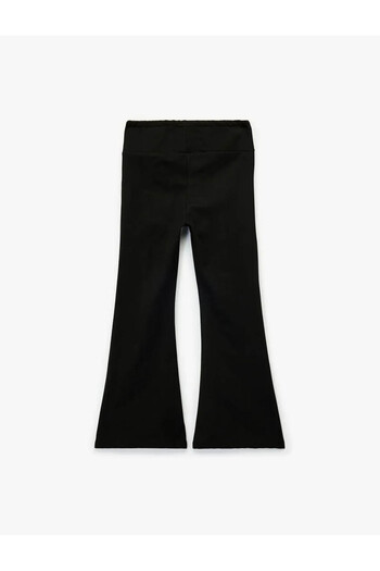 Koton Basic Spanish Leg Black Girl's Trousers 6Wkg40031Ak