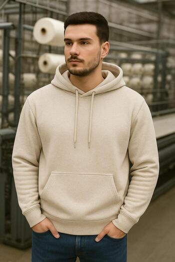 Ars Magic Box Hooded Unisex Basic Relax Hooded 3-Thread Sweatshirt with Ribbing