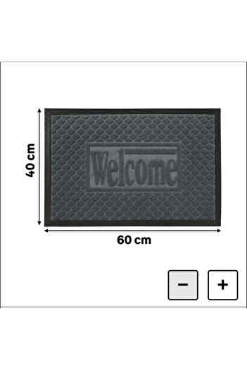 OEM Entrance mat, outdoor, 40 x 60 cm, rectangular, Inspire Lenzo, dark grey Quality