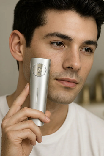 Maria Home Ultrasonic Skin Scrubber with Milk Light Therapy–Deep Cleansing & Facial Exfoliation Device
