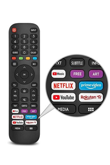 Generic Universal Replacement for VIDAA-TV-Remote, New Upgraded Infrared Remote Control EN2G30H/EN2A30
