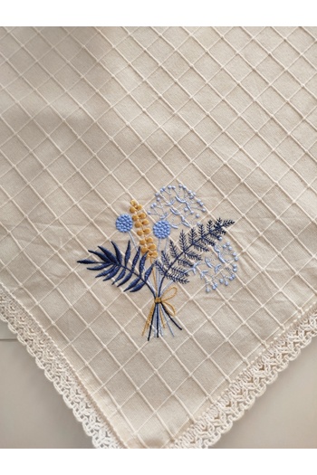 denizli hatırası Buldan Monica Fabric Authentic Embroidered 85X85 cm Tablecloth