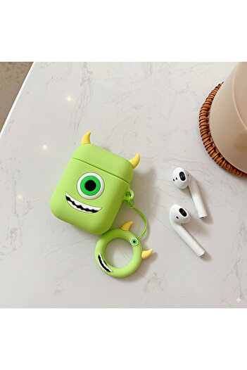Blackmark AirPods 1St Generation. And 2. Generation-Compatible Cute Green Mike Patterned Figure Headphone Protection Case