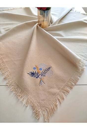 denizli hatırası Buldan Cendere Fabric Authentic Embroidered 105X105 cm Tablecloth