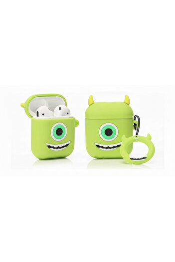 Blackmark AirPods 1St Generation. And 2. Generation-Compatible Cute Green Mike Patterned Figure Headphone Protection Case