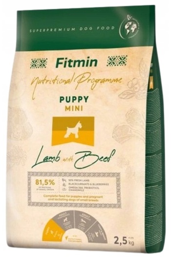 Other FITMIN PUPPY MINI dry dog food for puppies LAMB BEEF 2.5 kg