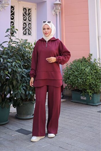 By Pommes Life Women's Oversize Tunic Pantalon 2-Piece Set