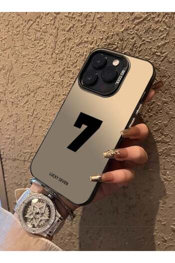 ShebSheb Lucky 7 Phone Case for iPhone 13 Pro Max, Matte Luxury Shockproof Slim Thin Phone Cover