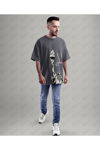 Nulivez Palestine Design Printed High Quality Compact Unisex Oversize T-Shirt