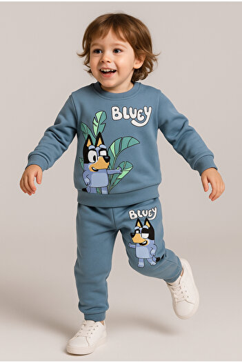 KGN GİYİM Boy's Seasonal Top and Bottom Tracksuit Set