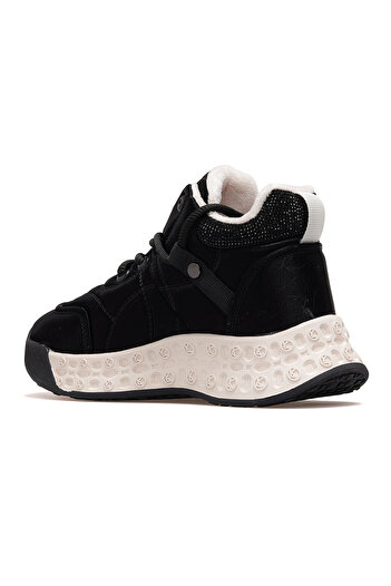 Guja Kadın Deri Kürklü Sneaker Bot 25k 25k316 Z Siyah