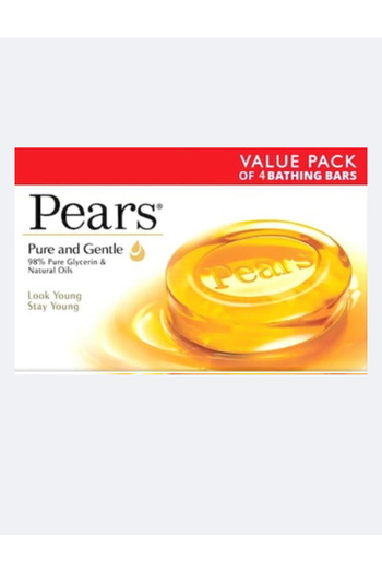 pearls Pears Pure And Gentle Bathing Bar 125g Pack of 4