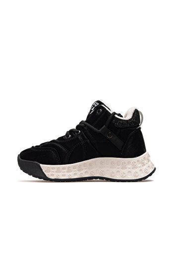 Guja Kadın Deri Kürklü Sneaker Bot 25k 25k316 Z Siyah