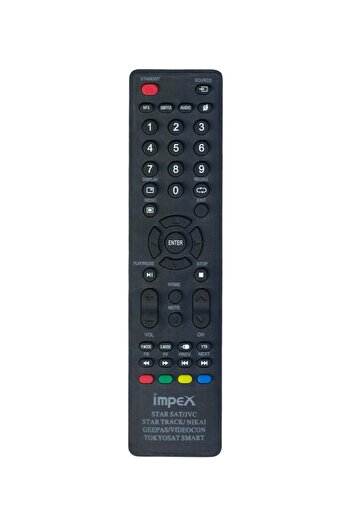 Generic Replacement Remote Control for Impex LCD, Star Sat, JVC, Star Track, Nikai, Geepas, Videocon