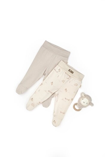 BabyCosy Organic Wear Baby 2-Piece Booties and Pants, 100% Organic Cotton, Baby and Newborn Series