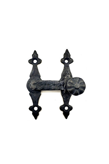 Epilons Antique style decorative brass door, window latch - 82x65 mm, oxide