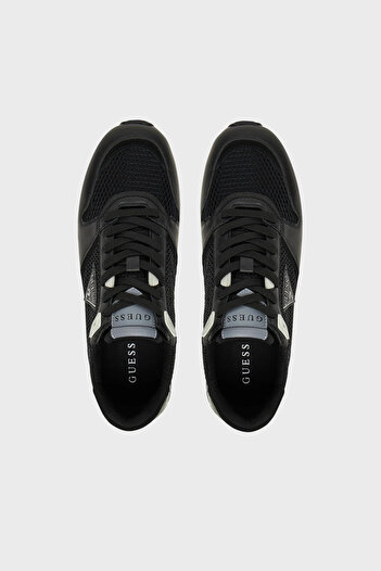 Guess Island Logolu Deri File Detaylı Sneaker Ayakkabı FMTISLFAL12 Erkek AYAKKABI FMTISL FAL12 BLACK
