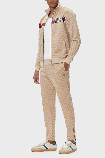Guess Korbin Jacquard Logo Printed Cotton Regular Fit Jogger Παντελόνι Z2BB05K7122 Ανδρικό ΠΑΝΤΕΛΟΝΙ Z2B