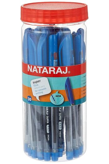 Nataraj Natraj Super Fine Pen 10P Blue 0.7mm