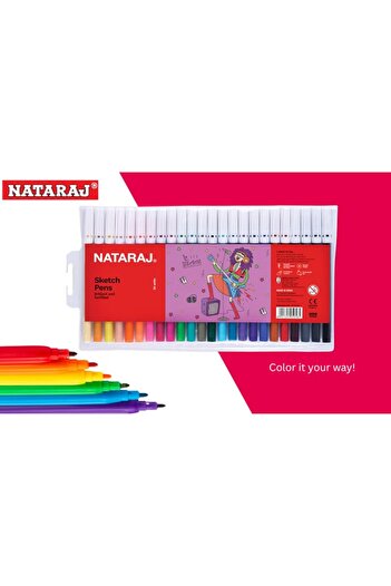 Nataraj Natraj Sketch Pens 24 Colours