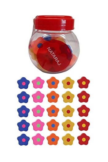 Nataraj Natraj Petals Erasers 25P Jar