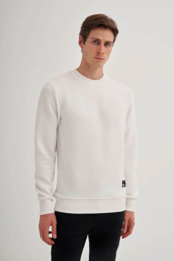 Cazador Crew Neck Ecru Men's Sweatshirt 51930
