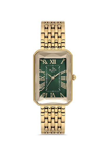 Platin Pierre Pl-1076la-b10 roman numeral square women's watch