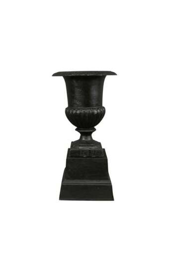 Generic European-Style GRC Planter – Durable Indoor & Outdoor Plant Pot, 33×33×57 cm, Black