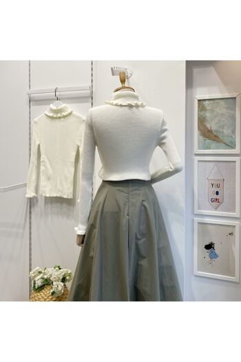 Faya Boutique Ecru Turtleneck Knitwear Undershirt