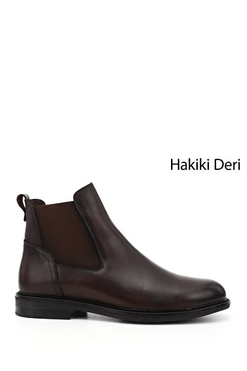 GÖNDERİ(R) Men's Brown Antique Rubber Sole Genuine Leather Chelsea Boots
